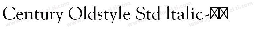 Century Oldstyle Std ltalic字体转换